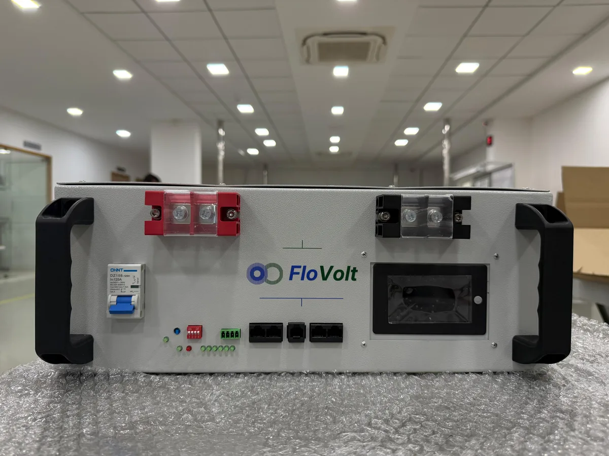 FloVolt rack battery module, front panel